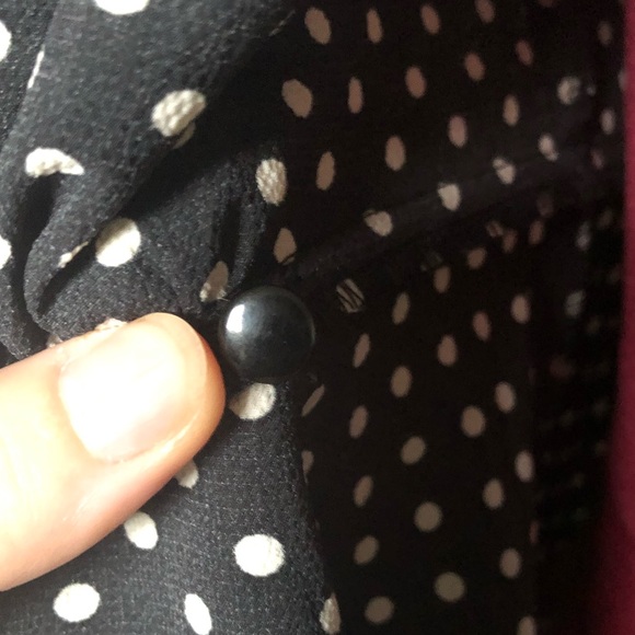 Polka dot wrap shirt. Great for office. Great price. - Picture 3 of 8